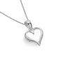 Silver Outline Heart Necklace, thumbnail 2 of 4