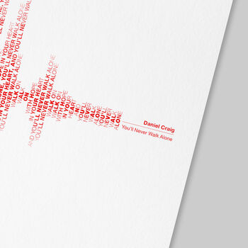 Liverpool Football Fan Song Prints, Soundwave Typography Gifts, 3 of 7