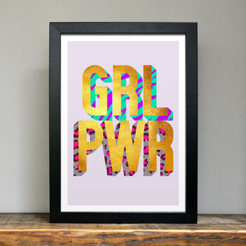 Girl Power Golden Words Art Print, 2 of 3