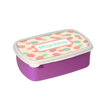 Personalised Kids Pink Lunch Box, 2 of 3