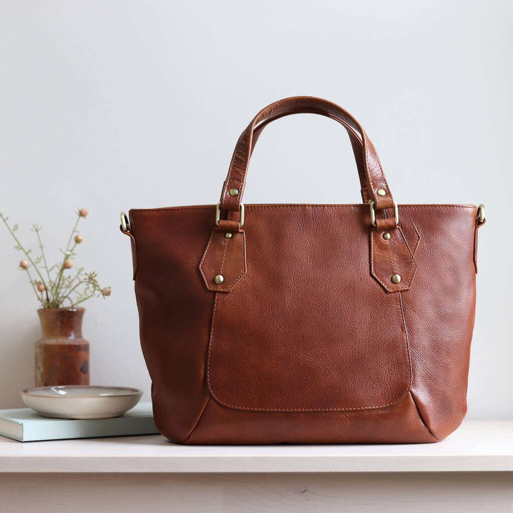 Leather Handbag, Crossbody Shoulder Bag Tan By The Leather Store ...