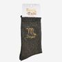 Women's Glitter Socks Black Gold Zodiac Scorpio, thumbnail 5 of 5