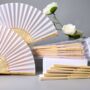 Personalised White Portable Silk Fan Gift For Women, thumbnail 1 of 12