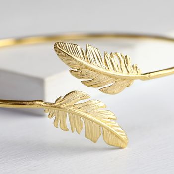 Delicate Feather Bangle, 8 of 11