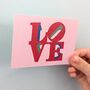 Love Mini Print 7cmx10cm Art Print Fsc Paper, thumbnail 3 of 3