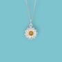 Tiny Aster Pendant Necklace In Sterling Silver, thumbnail 2 of 12