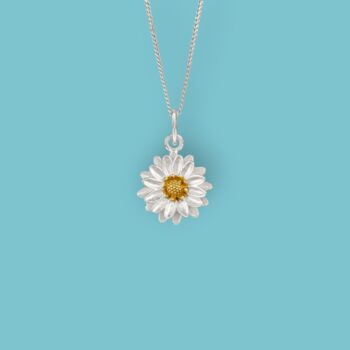 Tiny Aster Pendant Necklace In Sterling Silver, 2 of 12