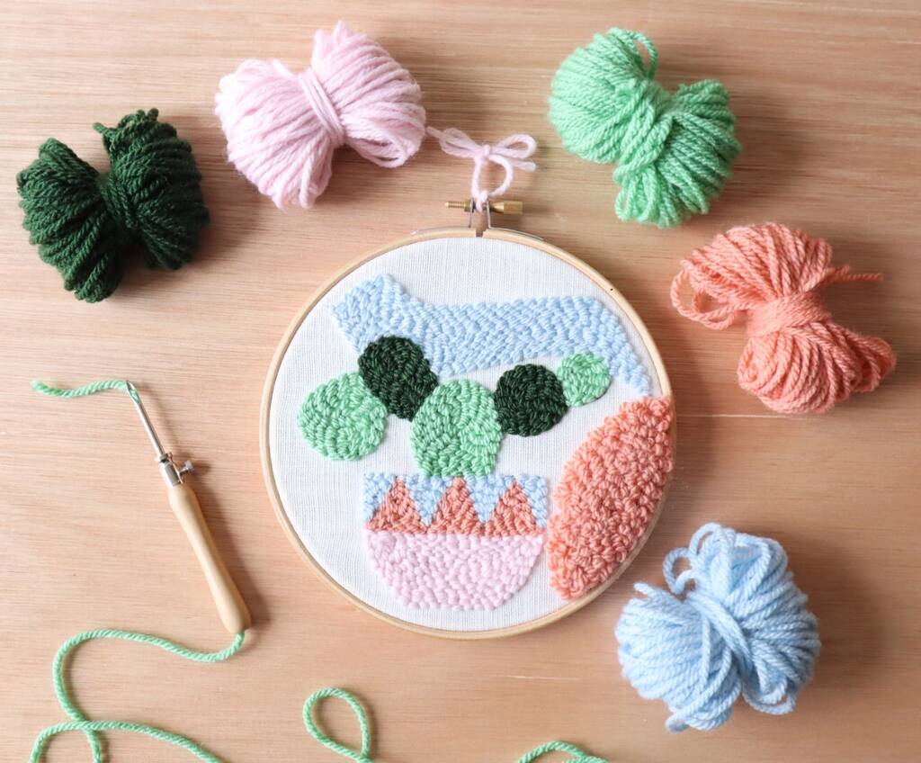 Beginner Punch Needle Embroidery Kit By The Modern Crafter