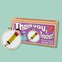 Thank You, Teacher! Pencil Mini Matchbox Cross Stitch Kit, thumbnail 1 of 3