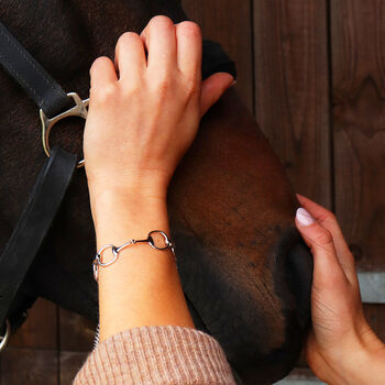 Personalised Sterling Silver Snaffle Bit Horse Bracelet, 5 of 9