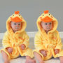 Personalised Twins Soft Chick Dressing Gown Set, thumbnail 1 of 6