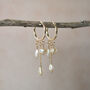 Perla Hoops 14k Gold Filled And Vintage Glass Pearls, thumbnail 1 of 7