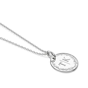 Personalised Wreath Necklace Sterling Silver, 10 of 12