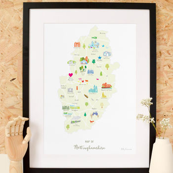 Personalised Nottinghamshire Map: Add Favourite Places, 2 of 3