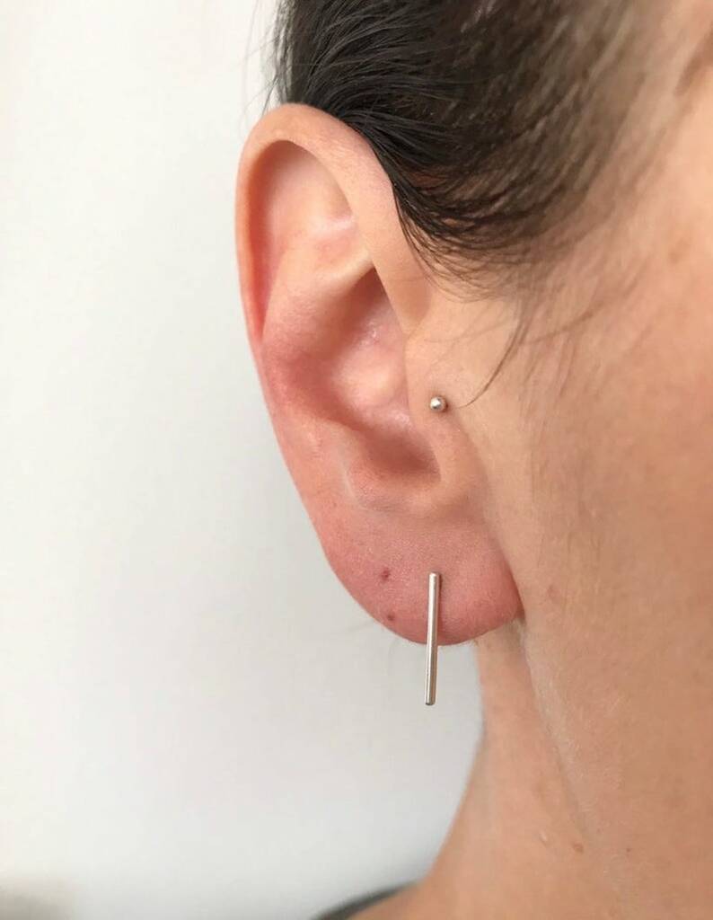 Line Stud Earrings By Claire Lowe