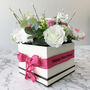 Personalised Flower Hat Box Pink And White, thumbnail 5 of 7