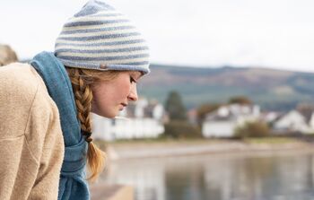 New! Alpaca Jersey Knit Stripe Beanie, 2 of 9