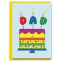 Dad Birthday Candle Cake Happy Birthday Card, thumbnail 1 of 2
