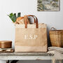 Personalised Monogram Market Tote Natural Jute, thumbnail 2 of 2