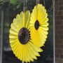 Sunflower Honeycomb Paper Fan Decorations Two Sizes, thumbnail 1 of 5