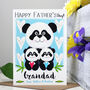 Personalised Panda Sibling Father's Day Card, thumbnail 6 of 9