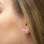 Sterling Silver Flower Stud Earrings, thumbnail 2 of 6