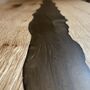 Oak Resin River Console Table With Hairpin Legs, thumbnail 4 of 12