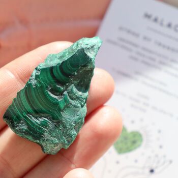 Malachite Rough Crystal – Polished Slices – Gift Bag, 5 of 8