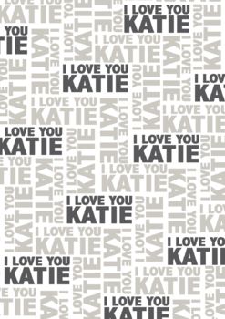 Personalised I Love You Wrapping Paper, 5 of 8