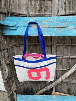 Gennaker Upcycled Sailcloth Two Handle Bag, 3 of 6