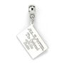 Harry Potter Hogwarts Acceptance Letter Slider Charm Silver, thumbnail 2 of 3