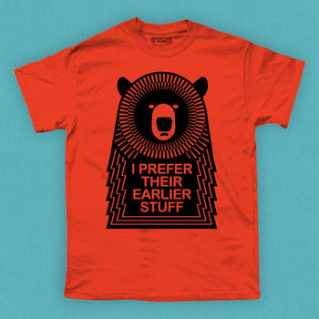 Funny Muso Bear Music Adult Men's T Shirt, 7 of 8