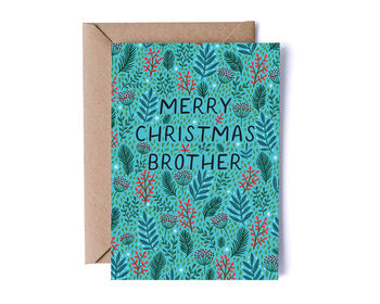 Christmas Card For Brother, Merry Christmas Brother, 2 of 2