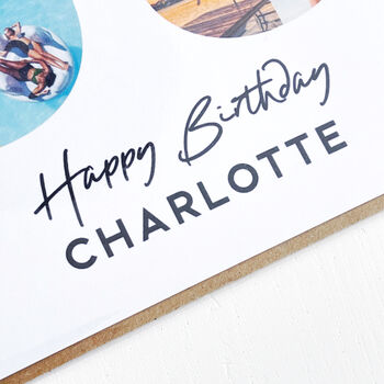 Personalised 30th Birthday Photo Collage Card, 4 of 8