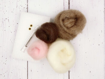 Baby Bunny Needle Felting Craft Kit, 3 of 3