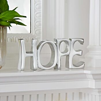 Free Standing Recycled Metal Hope Sign, 2 of 8