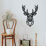 Geometric Stag Deer Head Wooden Wall Art Room Decor, thumbnail 5 of 10