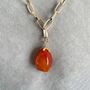 Mallory Carnelian Gemstone Pendant Chain Necklace, thumbnail 2 of 5