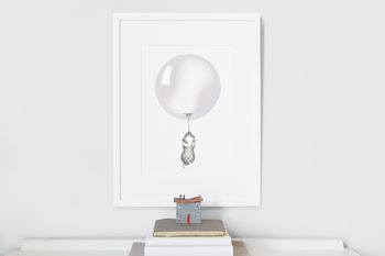 Personalised Gender Neutral Baby Grey Balloon Picture, 2 of 10