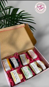 Luxury Soap Foiled Gift Box Eight Artisan Small Soaps, 10 of 10