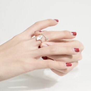 Sterling Silver Seashell Adjustable Ring, 2 of 6