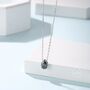 Tiny Black Topaz Cz Droplet Pendant Necklace, thumbnail 1 of 9
