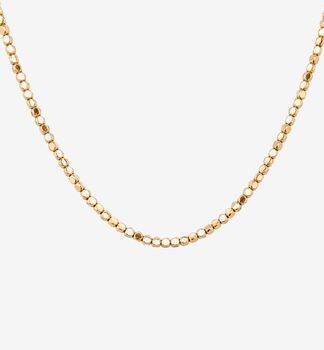 Shikaku 18 K Gold Plated Medium Bead Necklace, 3 of 5