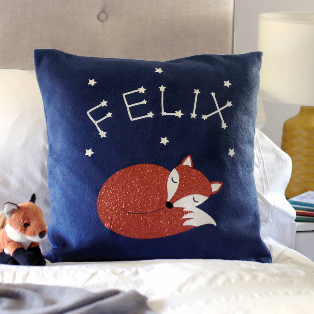 Fox Personalised Glow In The Dark Cushion Gift, 1 of 5
