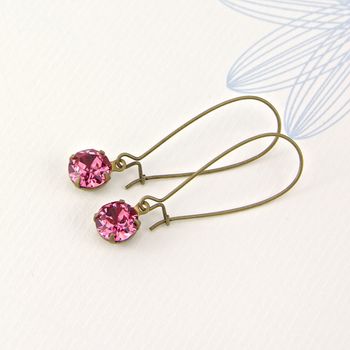 Long Earrings Made With Swarovski Crystals, 8 of 12