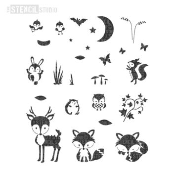Woodlands Animals Stencils Pack, 5 of 5