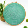 Monstera Houseplant Embroidery Kit, thumbnail 1 of 5