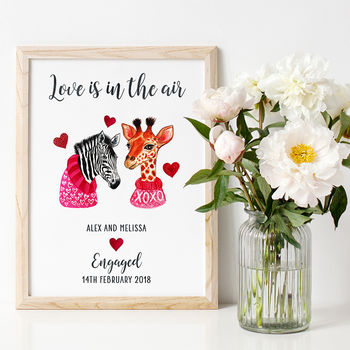 Personalised Engagement Gift Print, 7 of 7