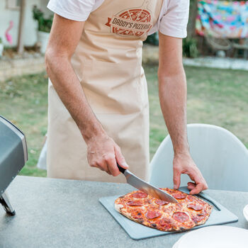 Personalised Daddy BBQ Apron Pizza Apron, 3 of 5