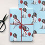 English Springer Spaniel Dog And Balloon Wrapping Paper, thumbnail 1 of 4
